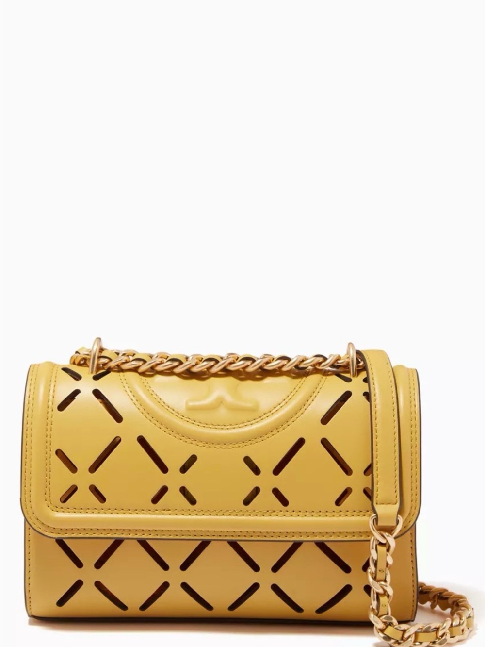 Tory Burch Fleming Diamond Perforated Small Convertible Shoulder